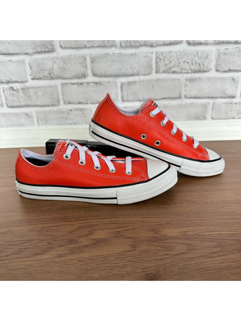 ⭐Rare Converse ALL STAR CTAS OX Sz 12 Toddler Shoes Leather Orange Red A04425C